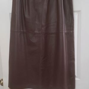 Ladies leather skirt